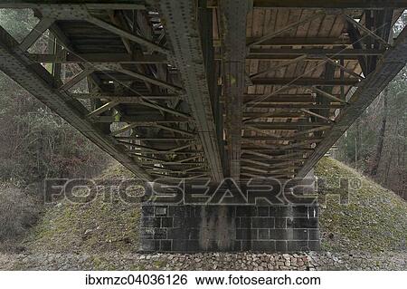 Stock Photograph - "Railway bridge, circa 1890, near Enzendorf, Middle Franconia, Bavaria, Germany, Europe". Fotosearch