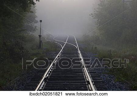 "Railway tracks in early morning mist, Foster, Quebec, Canada, North America" View Large Photo Image Stock Image - "Railway tracks in early morning mist, Foster, Quebec, Canada, North America". Fotosearch