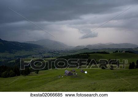"Rain front in the Appenzell region of the Swiss Alps, Switzerland, Europe, PublicGround, Europe" View Large Photo Image Stock Photography - "Rain front in the Appenzell region of the Swiss Alps, Switzerland, Europe, PublicGround, Europe". Fotosearch