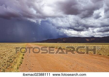"Rain front on the D707 road in the south of Namibia, Africa" View Large Photo Image Stock Image - "Rain front on the D707 road in the south of Namibia, Africa". Fotosearch