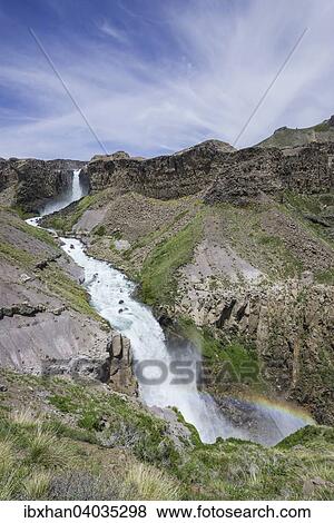 "Rainbow at the waterfalls Saltos de Arco Iris, Maule Valley, San Clemente, Maule, Chile, South America" View Large Photo Image Stock Photo - "Rainbow at the waterfalls Saltos de Arco Iris, Maule Valley, San Clemente, Maule, Chile, South America". Fotosearch