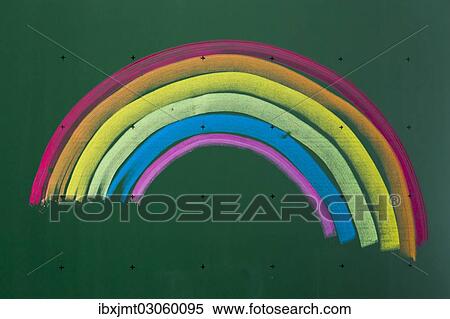 "Rainbow drawn with chalk on a blackboard, Germany, Europe" View Large Photo Image Stock Photography - "Rainbow drawn with chalk on a blackboard, Germany, Europe". Fotosearch