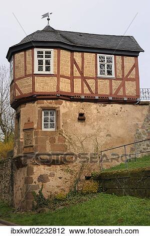 "Rapunzel house, model for the famous painter Otto Ubbelohde's graphic of the Rapunzel fairy tale by the Brothers Grimm, Amoenau district, Wetter, Hesse, Germany, Europe" View Large Photo Image Stock Image - "Rapunzel house, model for the famous painter Otto Ubbelohde's graphic of the Rapunzel fairy tale by the Brothers Grimm, Amoenau district, Wetter, Hesse, Germany, Europe". Fotosearch