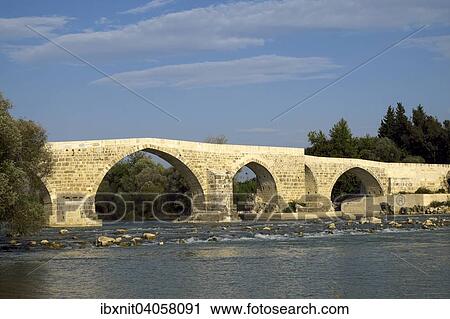 "Reconstructed Roman bridge over the Koprucay River, ancient Eurymedon river, Koprucay, near Aspendos, Antalya Province, Turkey, Asia" View Large Photo Image Stock Image - "Reconstructed Roman bridge over the Koprucay River, ancient Eurymedon river, Koprucay, near Aspendos, Antalya Province, Turkey, Asia". Fotosearch