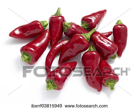 Stock Photo - Red chili peppers (Capsicum annuum). Fotosearch