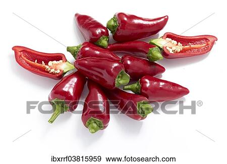 Red chili peppers (Capsicum annuum) View Large Photo Image Stock Photo - Red chili peppers (Capsicum annuum). Fotosearch