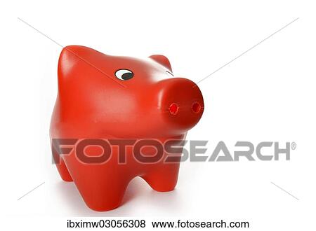 Red piggy bank View Large Photo Image Stock Photo - Red piggy bank. Fotosearch
