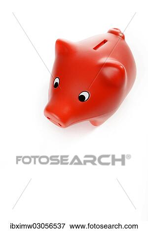 Red piggy bank View Large Photo Image Stock Photo - Red piggy bank. Fotosearch