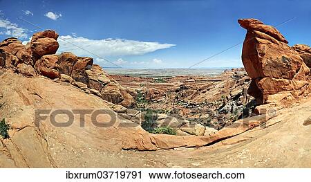 "Red sandstone formations formed by erosion at Devil's Garden, Arches-Nationalpark, near Moab, Utah, United States, North America" View Large Photo Image Stock Image - "Red sandstone formations formed by erosion at Devil's Garden, Arches-Nationalpark, near Moab, Utah, United States, North America". Fotosearch