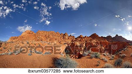 "Red sandstone formations, panoramic view at The Cabins, Valley of Fire, Nevada, United States, North America" View Large Photo Image Stock Photography - "Red sandstone formations, panoramic view at The Cabins, Valley of Fire, Nevada, United States, North America". Fotosearch