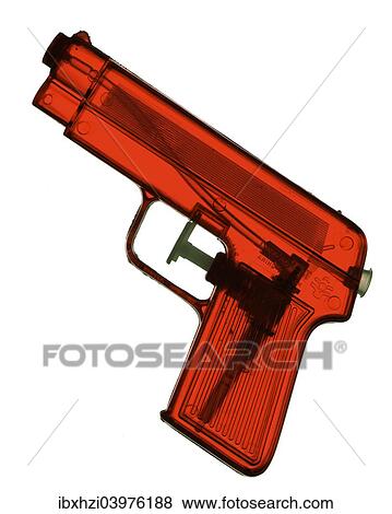 "Red, transparent water gun" View Large Photo Image Stock Photo - "Red, transparent water gun". Fotosearch