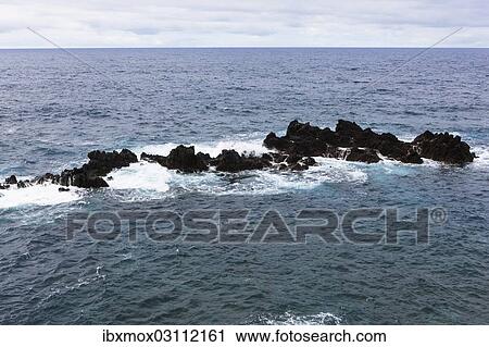 "Reef in the Atlantic Ocean near Porto Moinz, Lanceiros, Porto Moniz, Madeira, Portugal, Europe" View Large Photo Image Stock Image - "Reef in the Atlantic Ocean near Porto Moinz, Lanceiros, Porto Moniz, Madeira, Portugal, Europe". Fotosearch