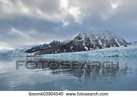 "Reflection, mountains and Monacobreen glacier, Liefdefjorden fjord, Spitsbergen, Svalbard Islands, Svalbard and Jan Mayen, Norway, Europe" View Large Photo Image Stock Image - "Reflection, mountains and Monacobreen glacier, Liefdefjorden fjord, Spitsbergen, Svalbard Islands, Svalbard and Jan Mayen, Norway, Europe". Fotosearch