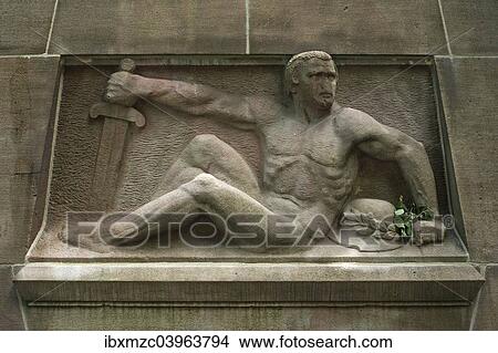 "Relief of a warrior with sword and helmet, memorial for the victims of the two world wars, Munster, Munsterland, North Rhine-Westphalia, Germany, Europe" View Large Photo Image Picture - "Relief of a warrior with sword and helmet, memorial for the victims of the two world wars, Munster, Munsterland, North Rhine-Westphalia, Germany, Europe". Fotosearch