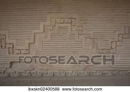 "Relief on a clay wall, Tschudi Complex, ruins of Chan Chan, UNESCO World Heritage Site, Trujillo, Peru, South America" View Large Photo Image Stock Photo - "Relief on a clay wall, Tschudi Complex, ruins of Chan Chan, UNESCO World Heritage Site, Trujillo, Peru, South America". Fotosearch