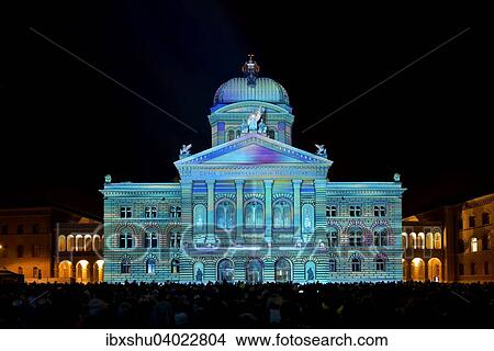"Rendez-vous Bundesplatz, light installation at the Federal Palace of Switzerland, Bundesplatz, UNESCO World Heritage Site, Canton of Bern, Switzerland, Europe" View Large Photo Image Picture - "Rendez-vous Bundesplatz, light installation at the Federal Palace of Switzerland, Bundesplatz, UNESCO World Heritage Site, Canton of Bern, Switzerland, Europe". Fotosearch