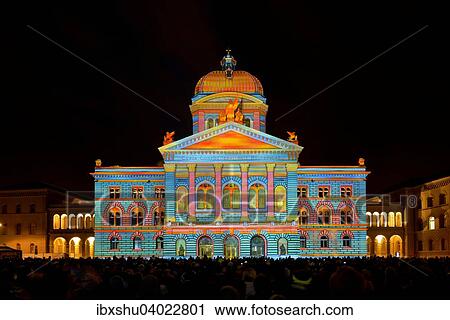 "Rendez-vous Bundesplatz, light installation at the Federal Palace of Switzerland, Bundesplatz, UNESCO World Heritage Site, Canton of Bern, Switzerland, Europe" View Large Photo Image Stock Image - "Rendez-vous Bundesplatz, light installation at the Federal Palace of Switzerland, Bundesplatz, UNESCO World Heritage Site, Canton of Bern, Switzerland, Europe". Fotosearch