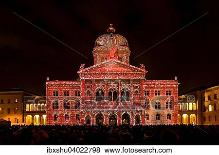 "Rendez-vous Bundesplatz, light installation at the Federal Palace of Switzerland, Bundesplatz, UNESCO World Heritage Site, Canton of Bern, Switzerland, Europe" View Large Photo Image Stock Photo - "Rendez-vous Bundesplatz, light installation at the Federal Palace of Switzerland, Bundesplatz, UNESCO World Heritage Site, Canton of Bern, Switzerland, Europe". Fotosearch