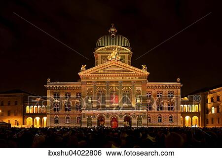 "Rendez-vous Bundesplatz, light installation at the Federal Palace of Switzerland, Bundesplatz, UNESCO World Heritage Site, Canton of Bern, Switzerland, Europe" View Large Photo Image Stock Photograph - "Rendez-vous Bundesplatz, light installation at the Federal Palace of Switzerland, Bundesplatz, UNESCO World Heritage Site, Canton of Bern, Switzerland, Europe". Fotosearch