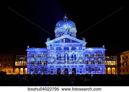 "Rendez-vous Bundesplatz, light installation at the Federal Palace of Switzerland, Bundesplatz, UNESCO World Heritage Site, Canton of Bern, Switzerland, Europe" View Large Photo Image Stock Photography - "Rendez-vous Bundesplatz, light installation at the Federal Palace of Switzerland, Bundesplatz, UNESCO World Heritage Site, Canton of Bern, Switzerland, Europe". Fotosearch