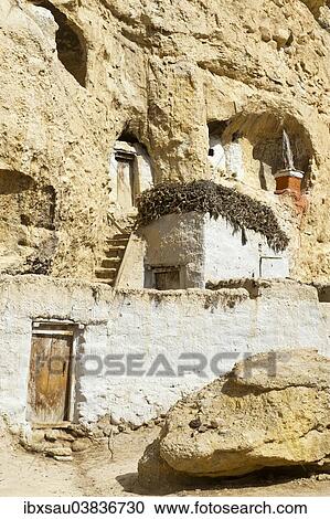 "Residential caves in rocks, Chhosar, Upper Mustang, Lo, Himalayas, Nepal, Asia" View Large Photo Image Stock Image - "Residential caves in rocks, Chhosar, Upper Mustang, Lo, Himalayas, Nepal, Asia". Fotosearch