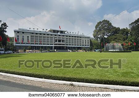 Stock Photo - "Reunification Palace, from 1955 to 1975 Independence Palace, famous landmark, Ho Chi Minh City, Vietnam, Asia". Fotosearch