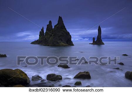 "Reynisdrangar rock formation near Vik i Myrdal, southern coast, Iceland, Europe" View Large Photo Image Stock Image - "Reynisdrangar rock formation near Vik i Myrdal, southern coast, Iceland, Europe". Fotosearch