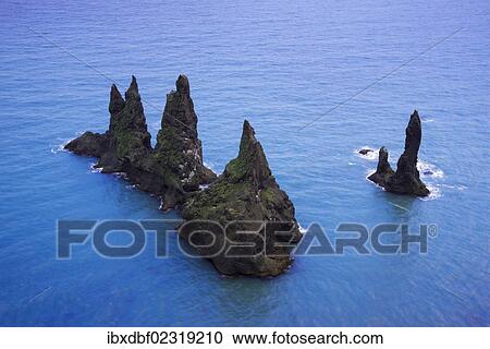 "Reynisdrangar rocks at Vik i Myrdal, South Coast, Iceland, Europe" View Large Photo Image Stock Image - "Reynisdrangar rocks at Vik i Myrdal, South Coast, Iceland, Europe". Fotosearch