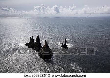 Stock Image - "Reynisdrangar, Vik i Myrdal, South Iceland, Iceland, Europe". Fotosearch