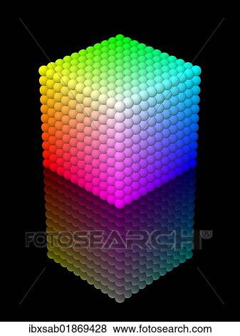 "RGB colour cube constructed from coloured balls, 3D illustration" View Large Photo Image Stock Photo - "RGB colour cube constructed from coloured balls, 3D illustration". Fotosearch