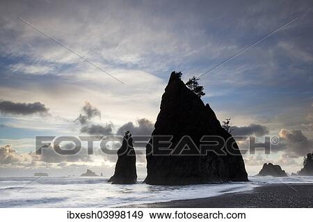 "Rialto Beach in Olympic National Park, La Push, Washington, United States, North America" View Large Photo Image Stock Photo - "Rialto Beach in Olympic National Park, La Push, Washington, United States, North America". Fotosearch