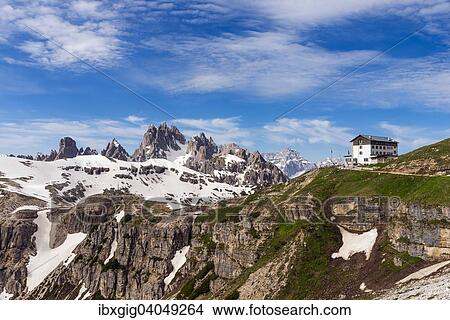"Rifugio Auronzo and Cadini di Misurina, Dolomites, South Tyrol, Italy, Europe" View Large Photo Image Picture - "Rifugio Auronzo and Cadini di Misurina, Dolomites, South Tyrol, Italy, Europe". Fotosearch