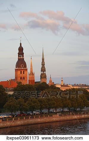 "Riga Cathedral, St. Petrik Riche, banks of the Daugava River, from the Vansu-Brucke oder Vansu Tilts, Riga, Latvia, Europe" View Large Photo Image Stock Image - "Riga Cathedral, St. Petrik Riche, banks of the Daugava River, from the Vansu-Brucke oder Vansu Tilts, Riga, Latvia, Europe". Fotosearch