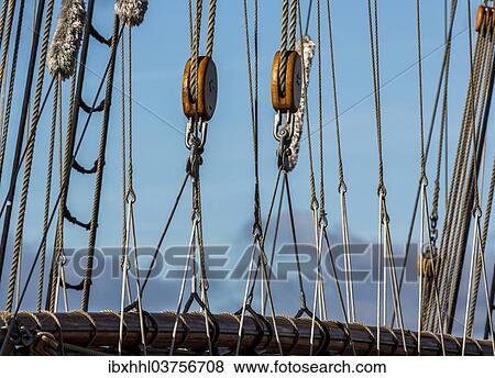"Rigging of an old sailing ship, Wismar, Mecklenburg-Western Pomerania, Germany, Europe" View Large Photo Image Stock Photo - "Rigging of an old sailing ship, Wismar, Mecklenburg-Western Pomerania, Germany, Europe". Fotosearch