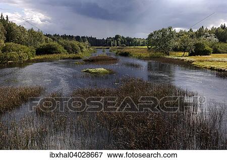 Stock Photo - "River Landscape, National Park Store Mosse, Smaland, Sweden, Europe". Fotosearch