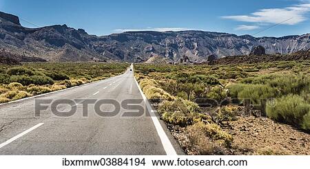 "Road through volcanic landscape, plateau Llano de Ucanca with shrubs, Parque Nacional de las Canadas del Teide, Teide National Park, UNESCO World Heritage Site, Tenerife, Canary Islands, Spain, Europe" View Large Photo Image Picture - "Road through volcanic landscape, plateau Llano de Ucanca with shrubs, Parque Nacional de las Canadas del Teide, Teide National Park, UNESCO World Heritage Site, Tenerife, Canary Islands, Spain, Europe". Fotosearch