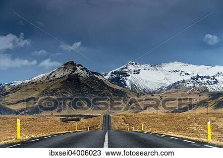 "Road with a mountain landscape, near Vik, Iceland, Europe" View Large Photo Image Stock Image - "Road with a mountain landscape, near Vik, Iceland, Europe". Fotosearch