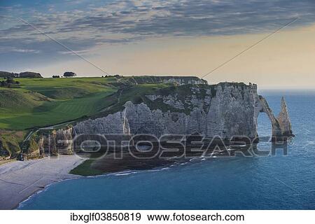 "Rock arch, coast with chalk cliffs, Etretat, Normandy, France, Europe" View Large Photo Image Stock Photo - "Rock arch, coast with chalk cliffs, Etretat, Normandy, France, Europe". Fotosearch
