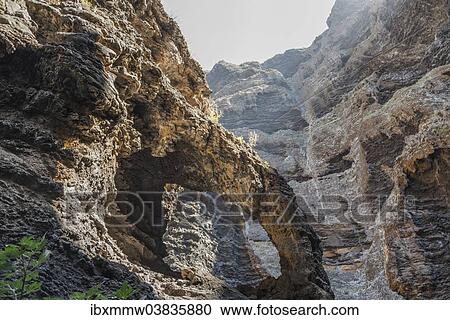 "Rock arch in the Masca Gorge, volcanic rock, Tenerife, Canary Islands, Spain, Europe" View Large Photo Image Stock Image - "Rock arch in the Masca Gorge, volcanic rock, Tenerife, Canary Islands, Spain, Europe". Fotosearch