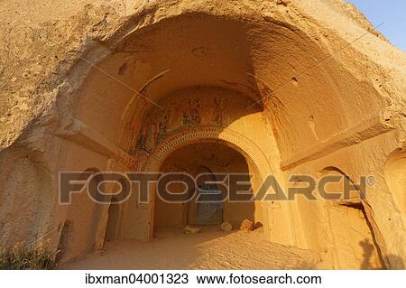Stock Image - "Rock church, Goreme National Park, Nevsehir Province, Cappadocia, Central Anatolia Region, Anatolia, Turkey, Asia". Fotosearch