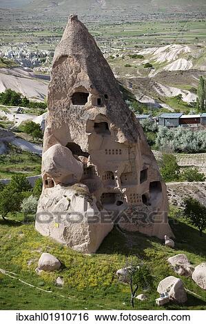 "Rock dwelling, Uchisar, Cappadocia, Turkey, Asia" View Large Photo Image Stock Photograph - "Rock dwelling, Uchisar, Cappadocia, Turkey, Asia". Fotosearch