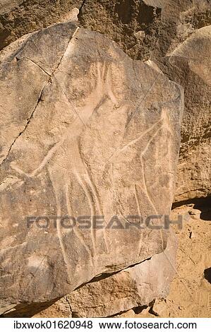 "Rock engravings in the Wadi Mathendous, giraffe, Wadi Barjuj, stone desert, Libya, Sahara, North Africa, Africa" View Large Photo Image Stock Photo - "Rock engravings in the Wadi Mathendous, giraffe, Wadi Barjuj, stone desert, Libya, Sahara, North Africa, Africa". Fotosearch