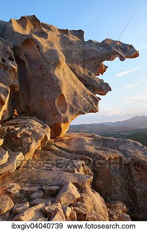 "Rock formations at Capo d'Orso or Cape Bear in the evening light, Palau, Province of Olbia-Tempio, Sardinia, Italy, Oceania" View Large Photo Image Stock Photo - "Rock formations at Capo d'Orso or Cape Bear in the evening light, Palau, Province of Olbia-Tempio, Sardinia, Italy, Oceania". Fotosearch