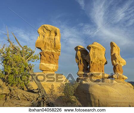 Stock Photograph - "Rock formations in Devil's Garden, Escalante, Utah, United States, North America". Fotosearch