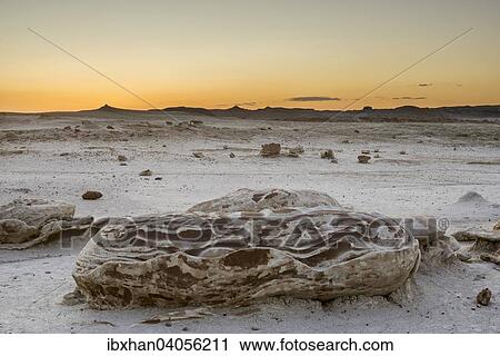 Stock Image - "Rock formations in the Bisti Wilderness, Farmington, New Mexico, United States, North America". Fotosearch