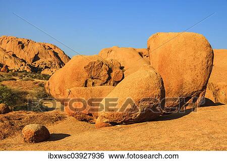 "Rock formations in the evening light, near Spitzkoppe, Namibia, Africa" View Large Photo Image Stock Photograph - "Rock formations in the evening light, near Spitzkoppe, Namibia, Africa". Fotosearch