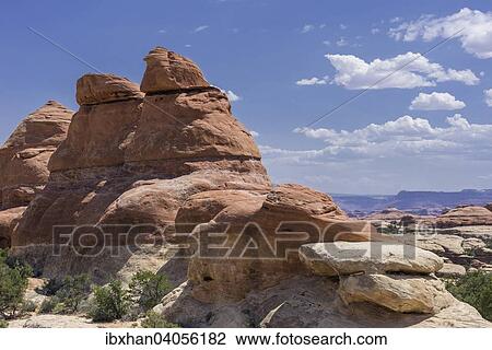 Stock Image - "Rock formations, Needles, Monticello, Utah, United States, North America". Fotosearch
