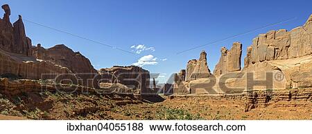 "Rock formations of Park Avenue, Arches National Park, Moab, Utah, United States, North America" View Large Photo Image Stock Photo - "Rock formations of Park Avenue, Arches National Park, Moab, Utah, United States, North America". Fotosearch