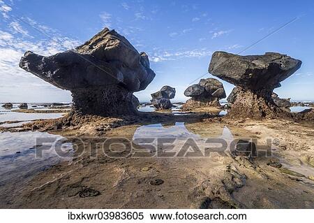 Stock Photography - "Rock formations on the beach of Lavena, Taveuni, Fiji, Oceania". Fotosearch