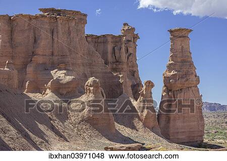 "Rock formations on the el Monje lookout, Talampaya National Park, La Rioja, Argentina, South America" View Large Photo Image Stock Photo - "Rock formations on the el Monje lookout, Talampaya National Park, La Rioja, Argentina, South America". Fotosearch
